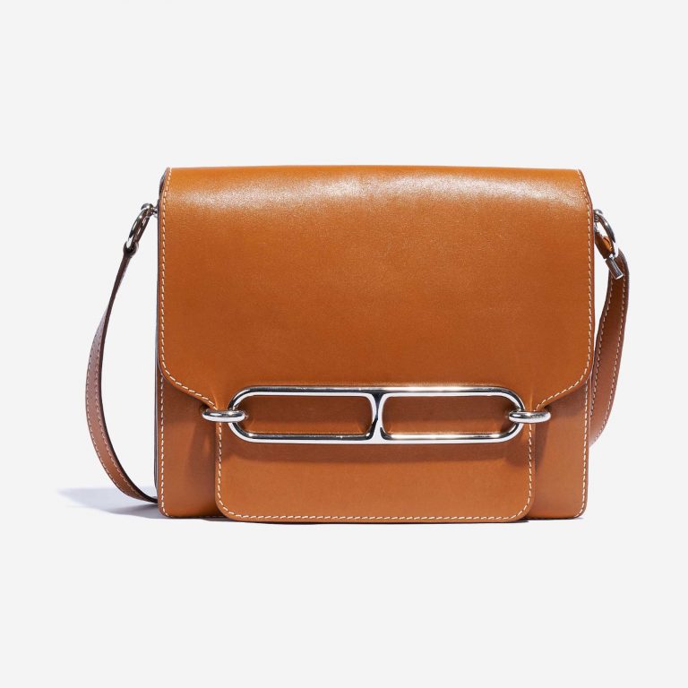 Hermès Roulis 23 Tadelakt / Chevre Gold / Rouge Pivoine