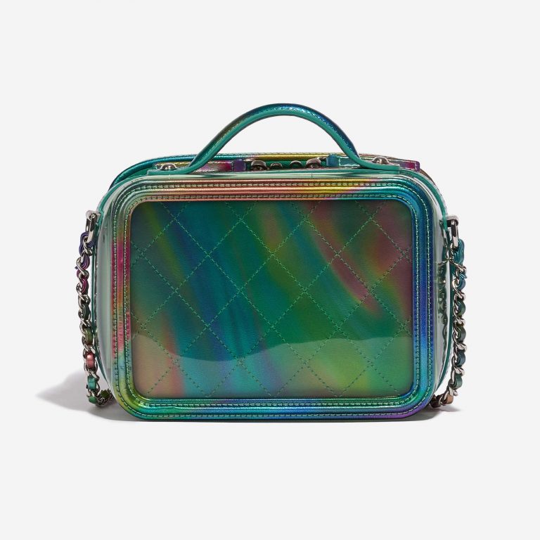 Chanel Vanity Case Small Rainbow Patent Iridescent Green / Transparent