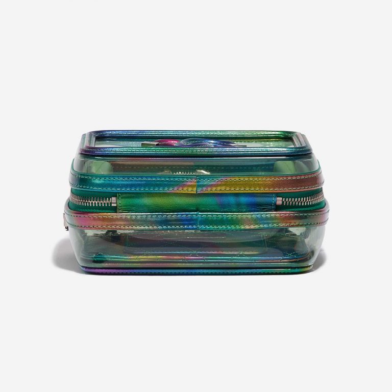 Chanel Vanity Case Small Rainbow Patent Iridescent Green / Transparent