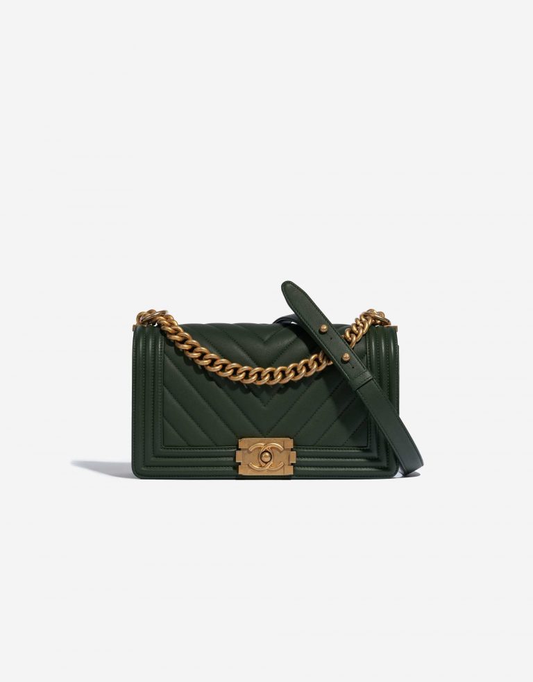 Chanel Boy Old Medium Lamb Green