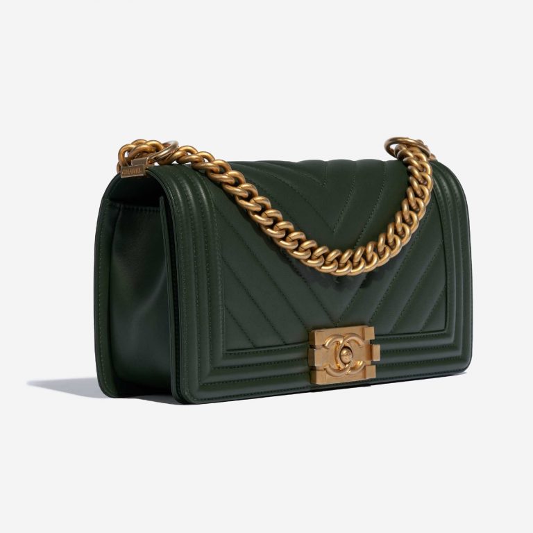 Chanel Boy Old Medium Lamb Green