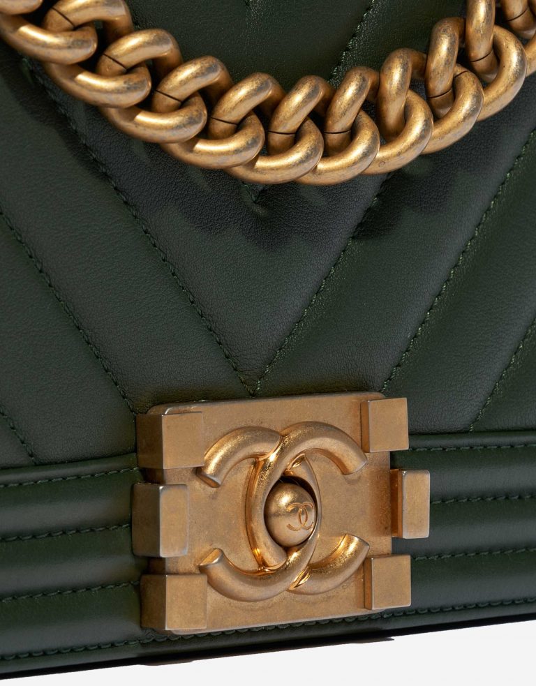 Chanel Boy Old Medium Lamb Green