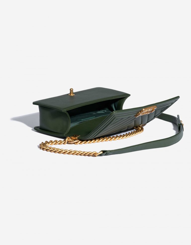 Chanel Boy Old Medium Lamb Green