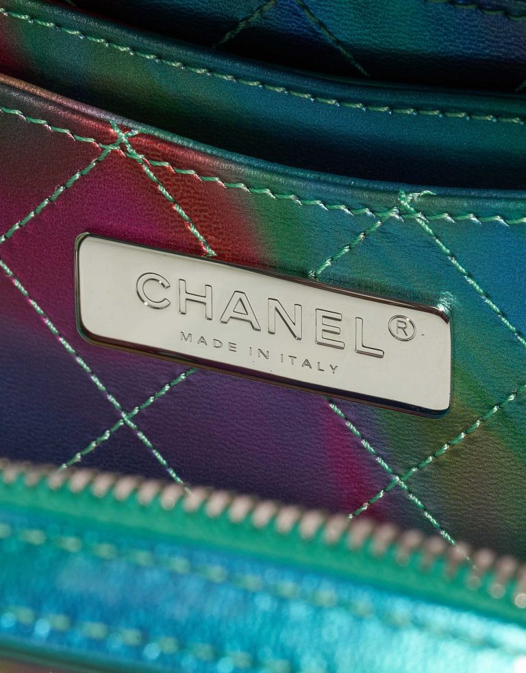 Chanel Vanity Case Small Rainbow Patent Iridescent Green / Transparent