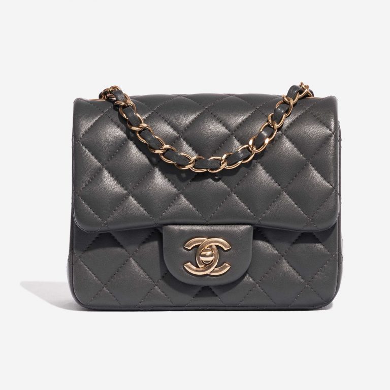 Chanel Timeless Mini Square Lamb Grey