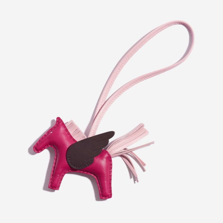 Pre-owned Hermès bag Rodeo Pegasus Swift Rose Sakura / Framboise / Chocolate Brown, Pink, Rose | Sell your designer bag on Saclab.com
