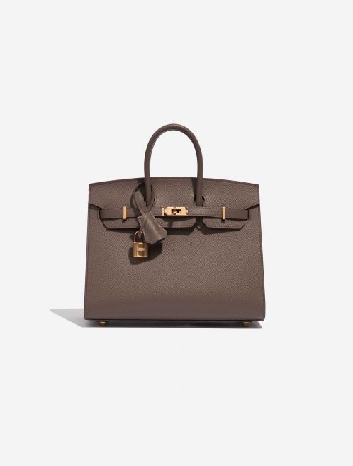 Pre-owned Hermès bag Birkin 25 Epsom Gris Etain Front | Sell your designer bag on Saclab.com