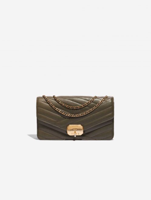 Chanel Gabrielle Flap Bag Medium Lamb Green