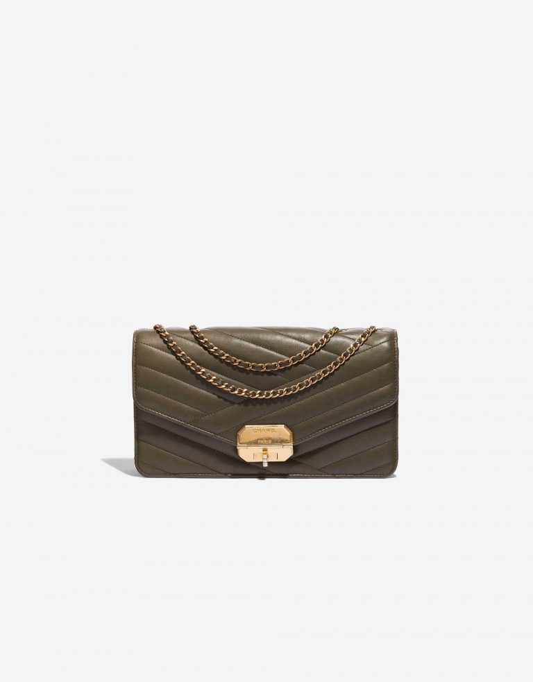 Chanel Gabrielle Flap Bag Medium Lamb Green