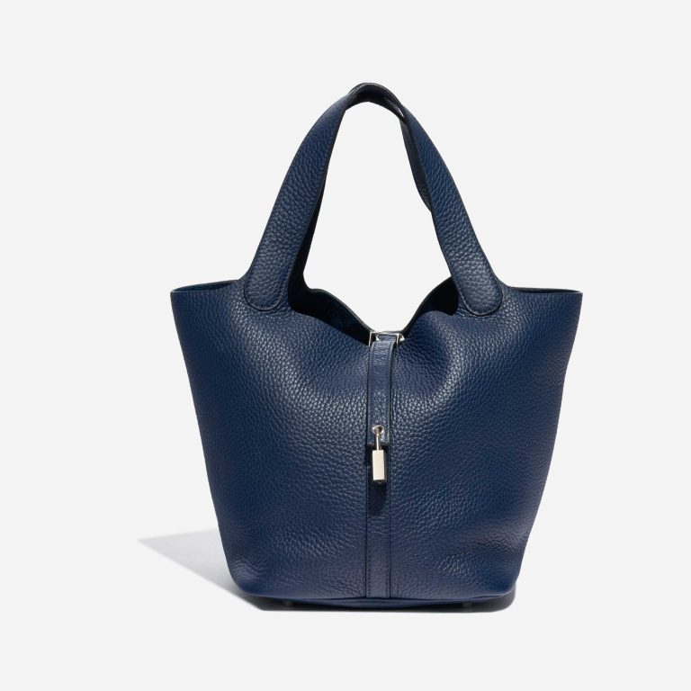 Hermès Picotin 22 Taurillon Clemence Blue Saphir