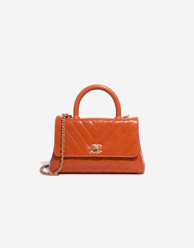 Chanel Handle Small Calf Orange