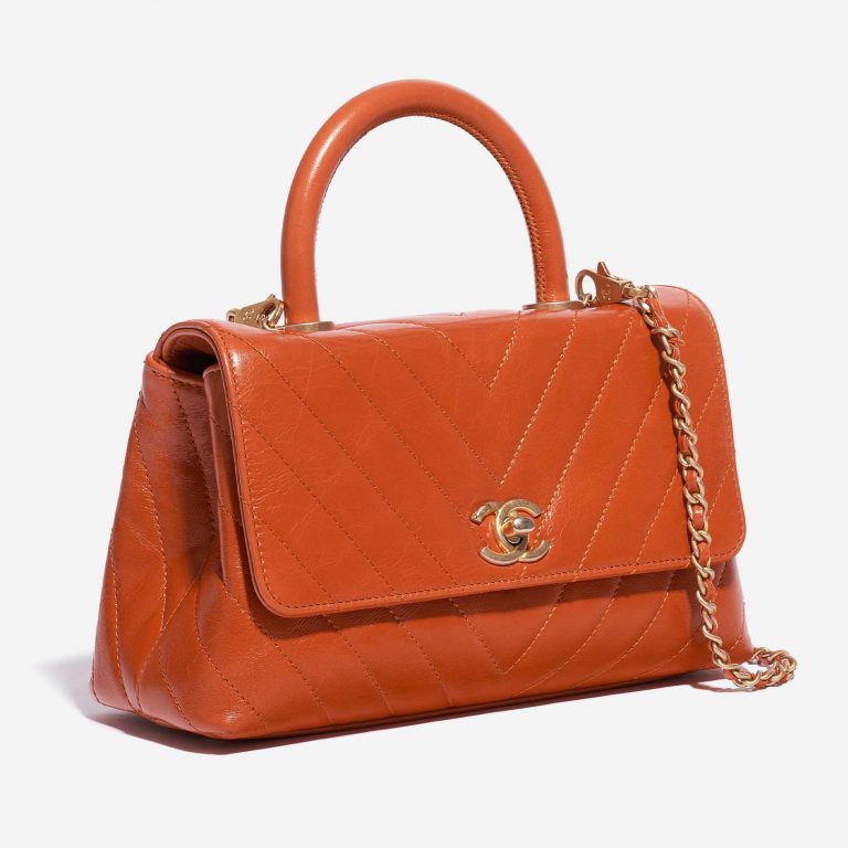 Chanel Handle Small Calf Orange
