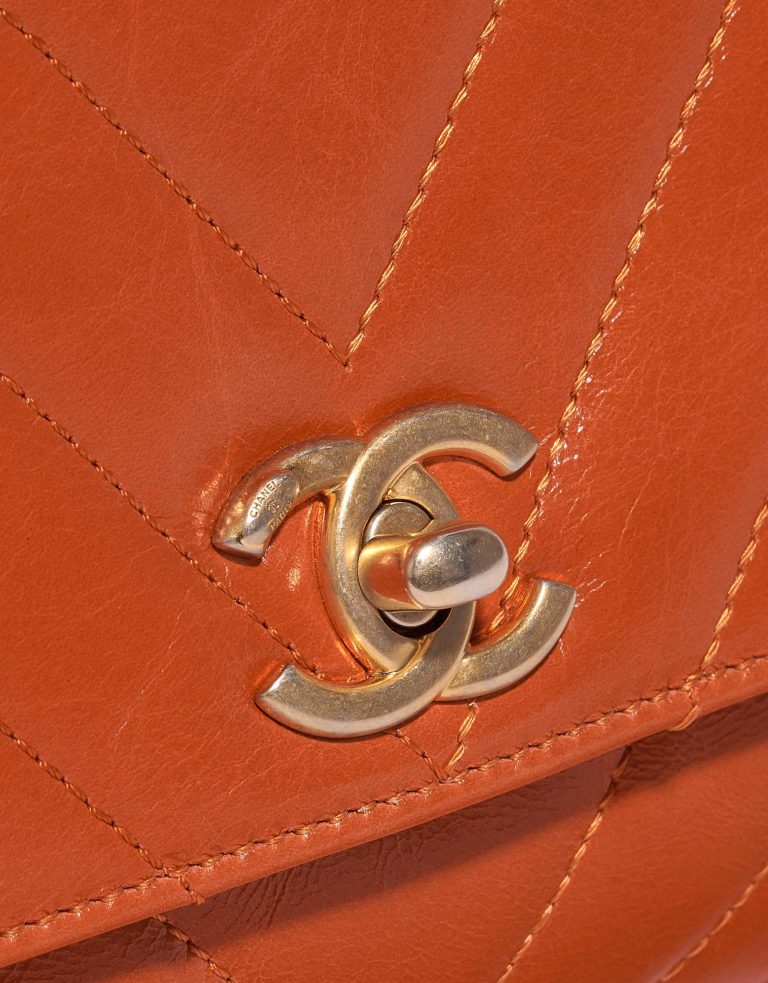 Chanel Handle Small Calf Orange