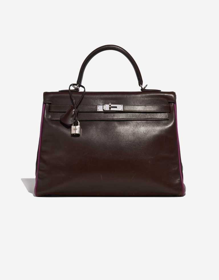 Hermès Kelly 35 Box Chocolate / Cyclamen
