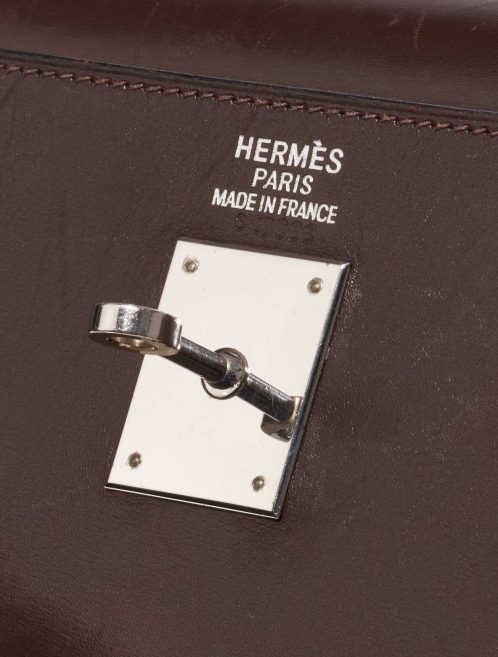 Hermès Kelly 35 Box Chocolate / Cyclamen