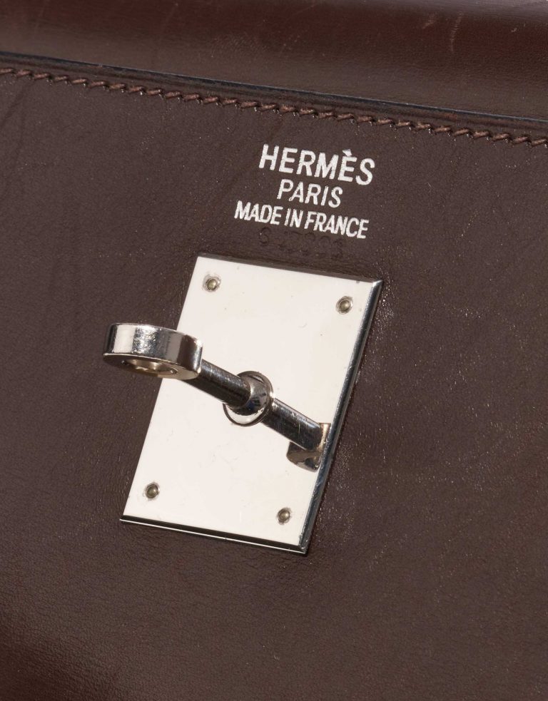Hermès Kelly 35 Box Chocolate / Cyclamen