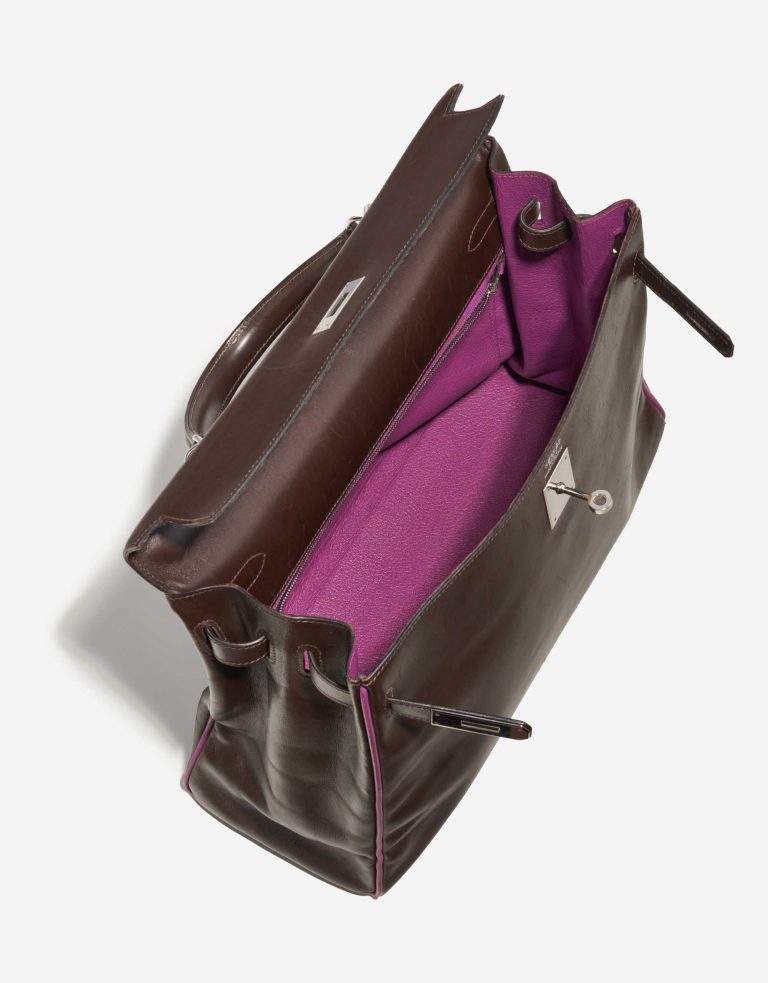 Hermès Kelly 35 Box Chocolate / Cyclamen