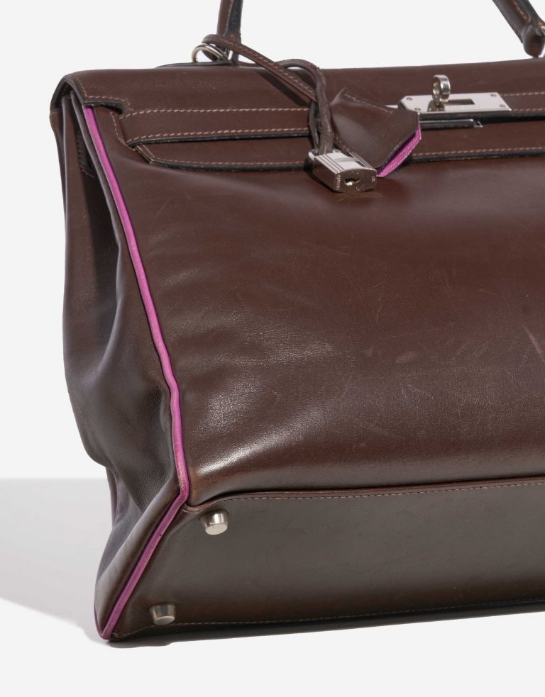Hermès Kelly 35 Box Chocolate / Cyclamen