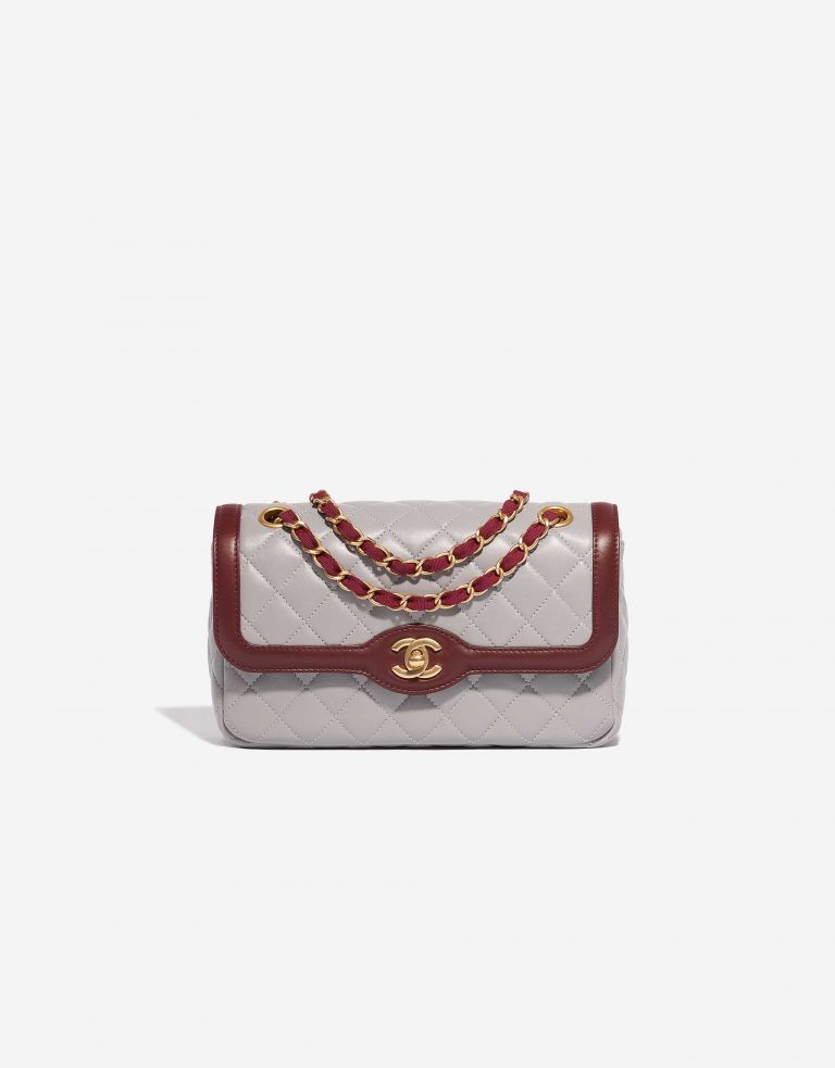 Chanel Timeless Small Lamb Grey / Bordeaux