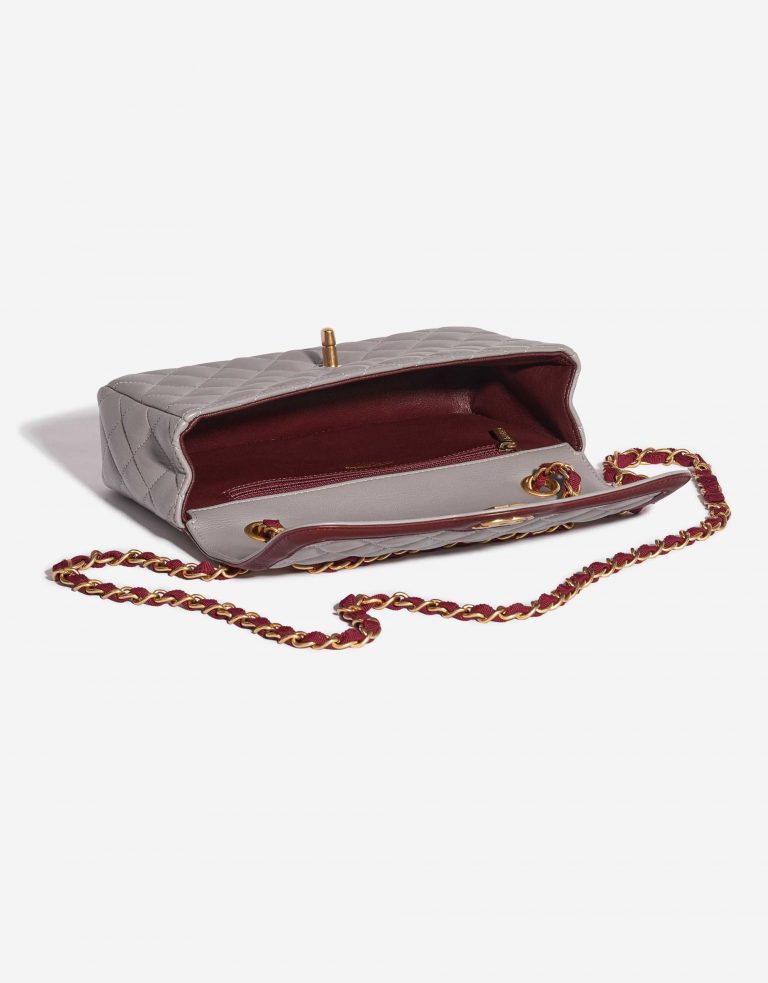 Chanel Timeless Small Lamb Grey / Bordeaux