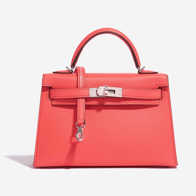 Pre-owned Hermès bag Kelly Mini Epsom Rose Texas Rose Front | Sell your designer bag on Saclab.com