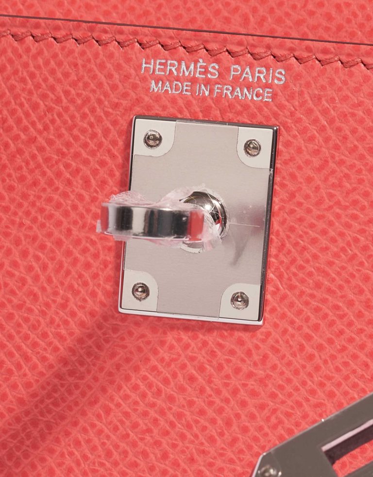 Pre-owned Hermès bag Kelly Mini Epsom Rose Texas Rose Closing System | Sell your designer bag on Saclab.com
