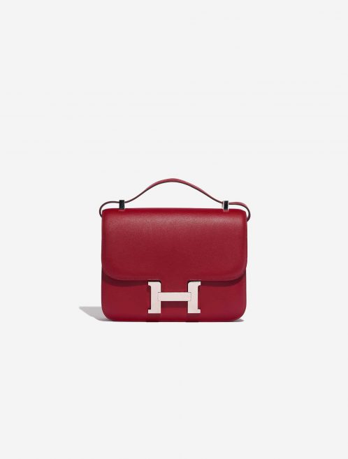 Pre-owned Hermès bag Constance 24 Swift Rubis Red Front | Sell your designer bag on Saclab.com