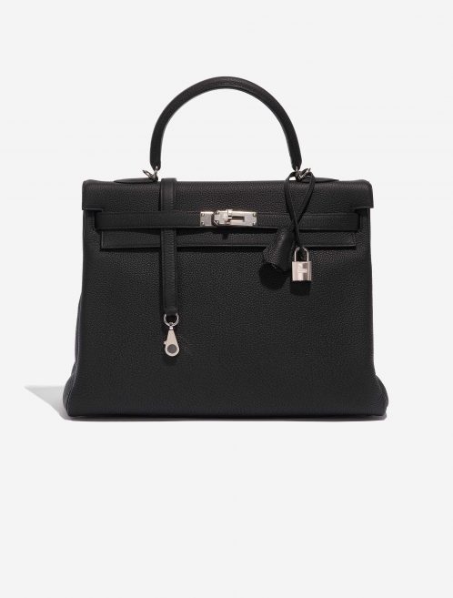 Pre-owned Hermès bag Kelly 35 Togo Black Black Front | Sell your designer bag on Saclab.com