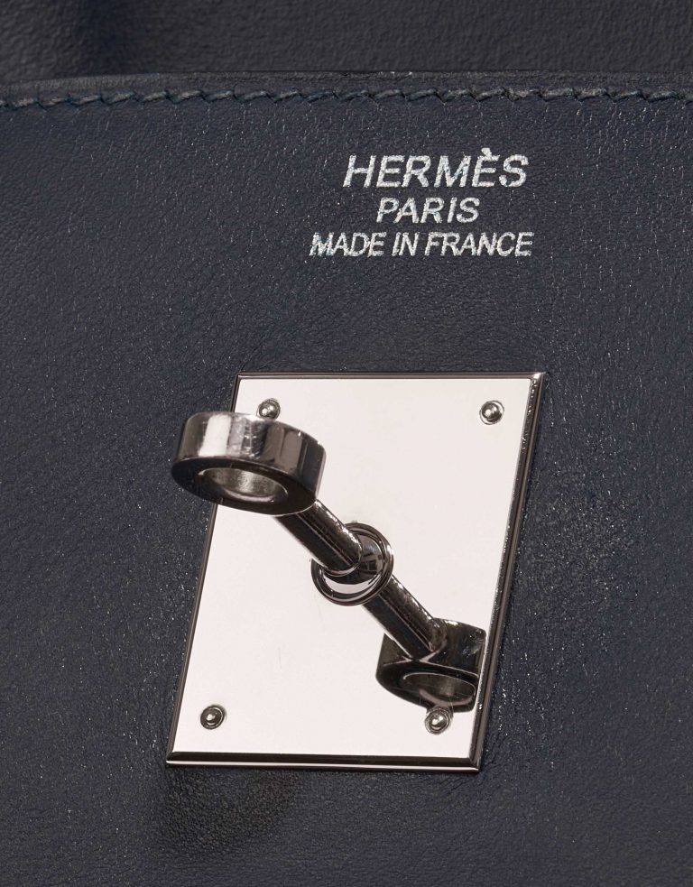 Pre-owned Hermès bag Birkin 40 Swift Blue Royale Blue Closing System | Sell your designer bag on Saclab.com