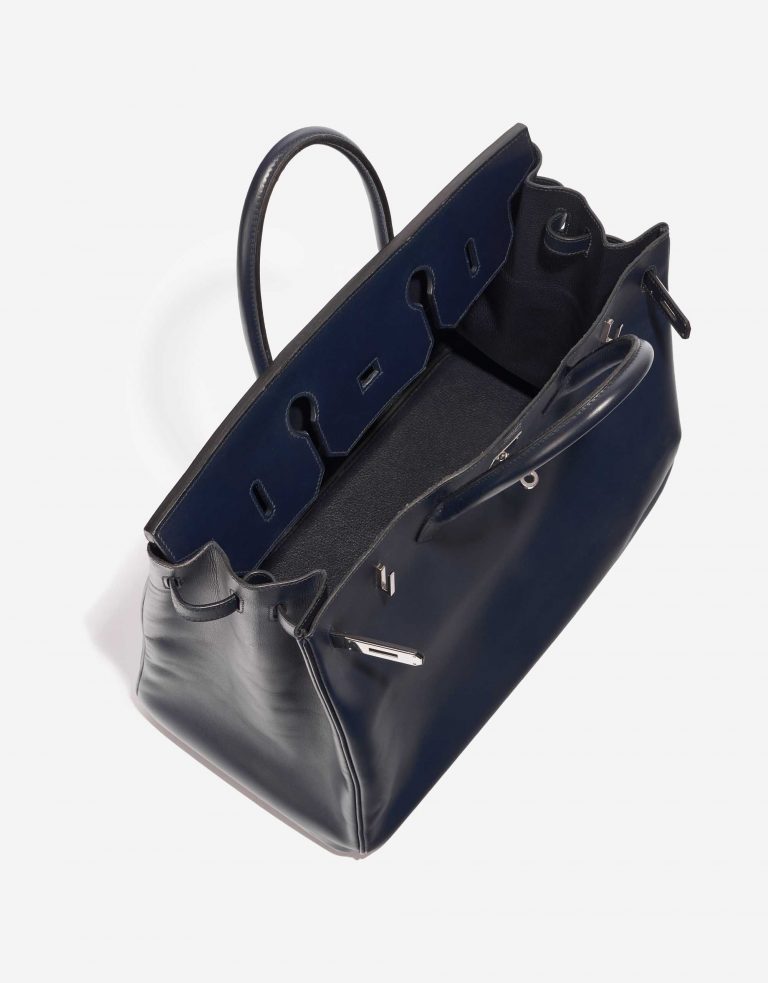 Pre-owned Hermès bag Birkin 40 Swift Blue Royale Blue Inside | Sell your designer bag on Saclab.com