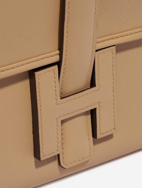 Pre-owned Hermès bag Jige Clutch Swift Tabac Brown Closing System | Sell your designer bag on Saclab.com