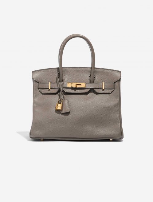Pre-owned Hermès bag Birkin 30 Epsom Étain Brown Front | Sell your designer bag on Saclab.com