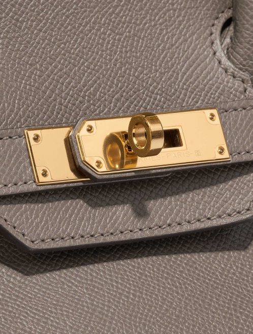 Pre-owned Hermès bag Birkin 30 Epsom Étain Brown Closing System | Sell your designer bag on Saclab.com