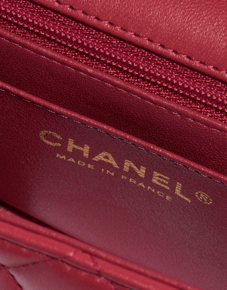 Pre-owned Chanel bag Timeless Mini Rectangular Lamb Raspberry Pink, Red, Rose Logo | Sell your designer bag on Saclab.com