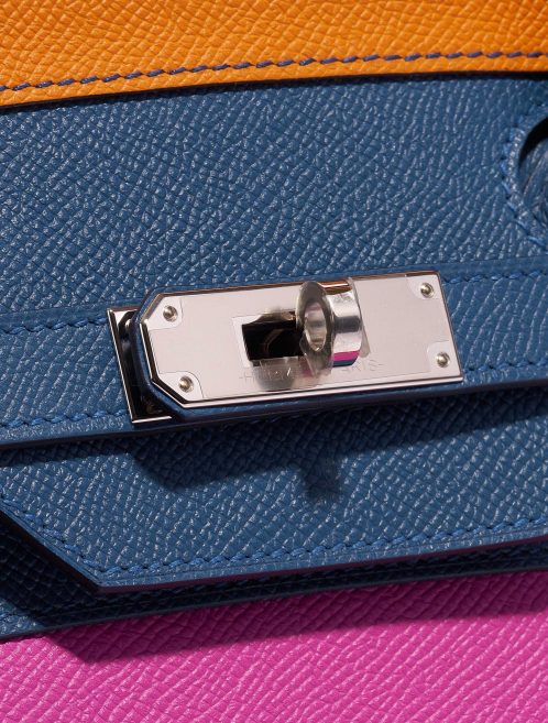 Pre-owned Hermès bag Birkin 35 Sunset Rainbow Epsom Apricot / Blue Agate / Magnolia / Rouge Casaque Blue, Multicolour, Orange, Pink, Red Closing System | Sell your designer bag on Saclab.com