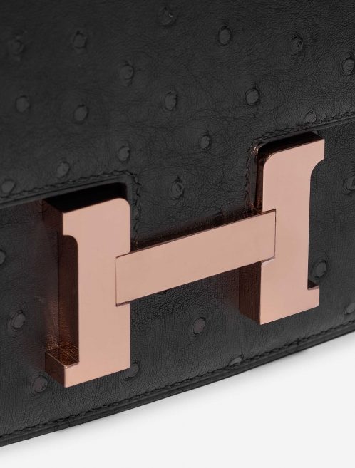 Pre-owned Hermès bag Constance 18 Ostrich Black Black Closing System | Sell your designer bag on Saclab.com