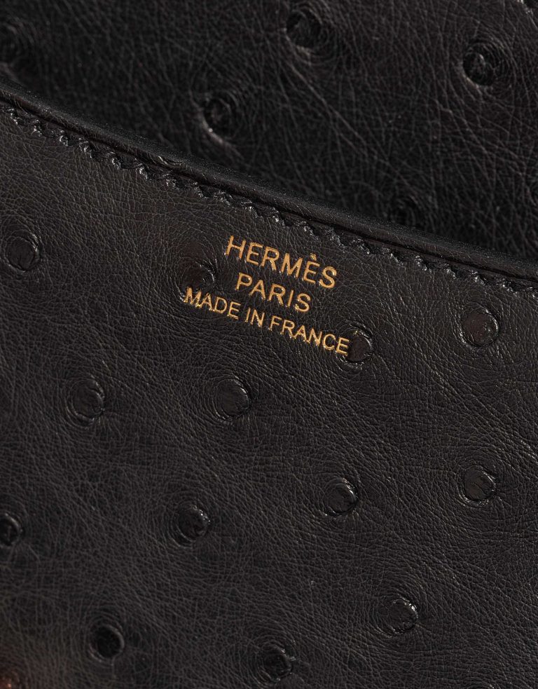 Pre-owned Hermès bag Constance 18 Ostrich Black Black Logo | Sell your designer bag on Saclab.com