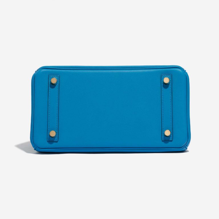 Pre-owned Hermès bag Birkin 25 Swift Blue Frida Blue Bottom | Sell your designer bag on Saclab.com