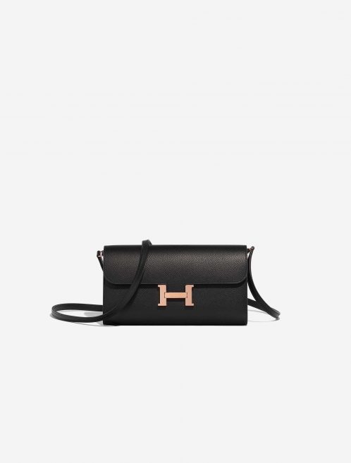 Pre-owned Hermès bag Constance To Go Epsom Black Black Front | Sell your designer bag on Saclab.com
