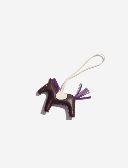 Pre-owned Hermès bag Rodeo MM Swift Rouge Sellier / Violet / Craie Beige, Brown, Violet Model | Sell your designer bag on Saclab.com