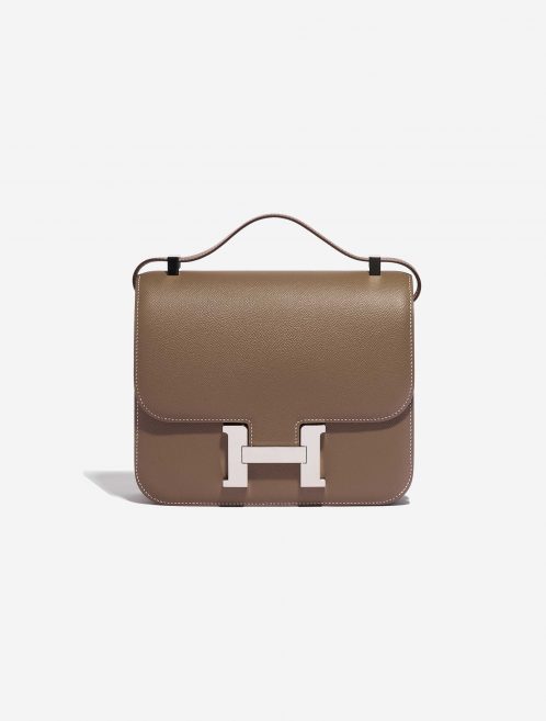 Pre-owned Hermès bag Constance 24 Epsom Etoupe Brown Front | Sell your designer bag on Saclab.com