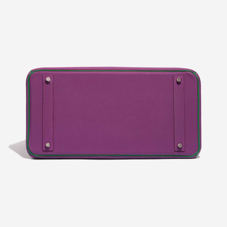 Pre-owned Hermès bag Birkin 40 HSS Togo Anemone / Bamboo Green, Violet Bottom | Sell your designer bag on Saclab.com
