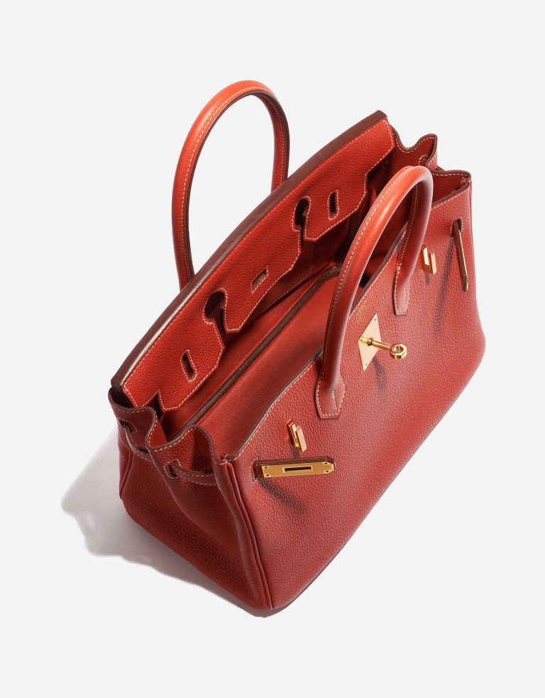 Pre-owned Hermès bag Birkin 30 Togo Rouge Sanguine Red Inside | Sell your designer bag on Saclab.com