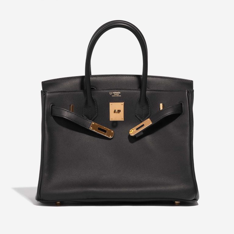 Pre-owned Hermès bag Birkin 30 HSS Swift Black / Magnolia Black, Pink, Violet Front Open | Sell your designer bag on Saclab.com