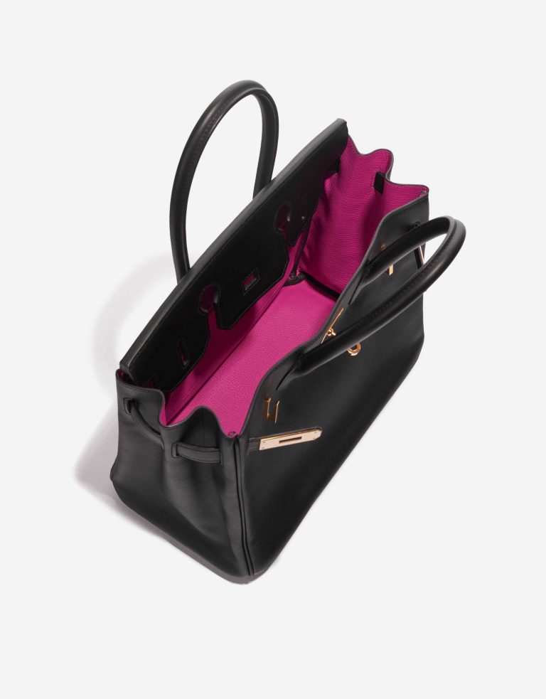 Pre-owned Hermès bag Birkin 30 HSS Swift Black / Magnolia Black, Pink, Violet Inside | Sell your designer bag on Saclab.com