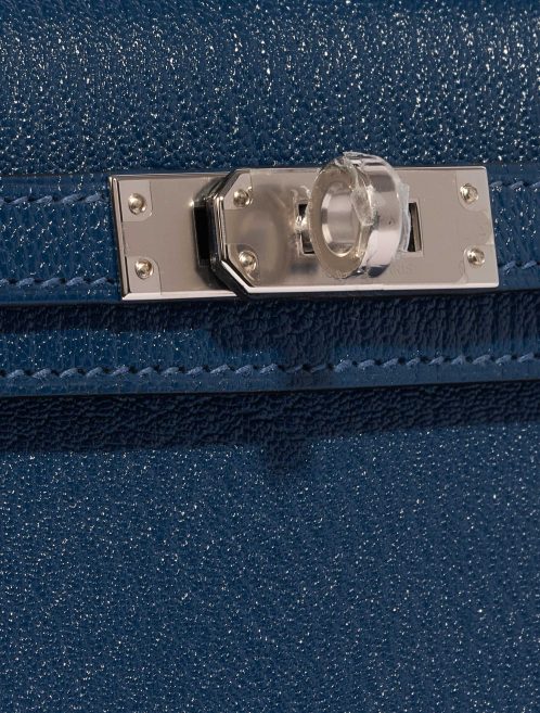 Pre-owned Hermès bag Kelly Mini Chèvre Mysore Deep Blue / Blue Izmir Blue | Sell your designer bag on Saclab.com