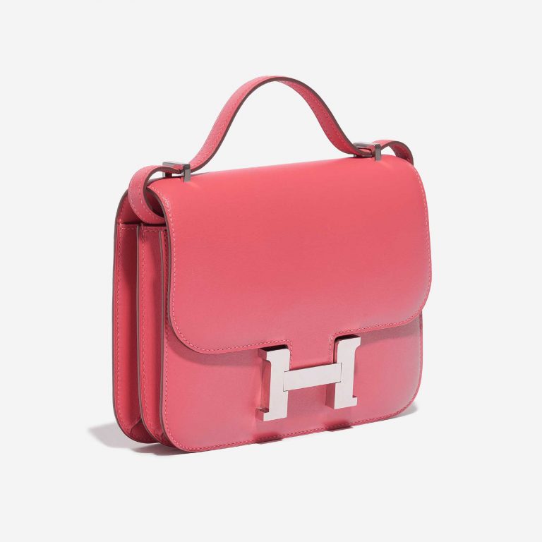 Pre-owned Hermès bag Constance 18 Tadelakt Rose Lipstick Pink Side Front | Sell your designer bag on Saclab.com