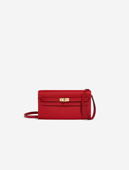 Pre-owned Hermès bag Kelly to-go Epsom Rouge Casaque Red Front | Sell your designer bag on Saclab.com