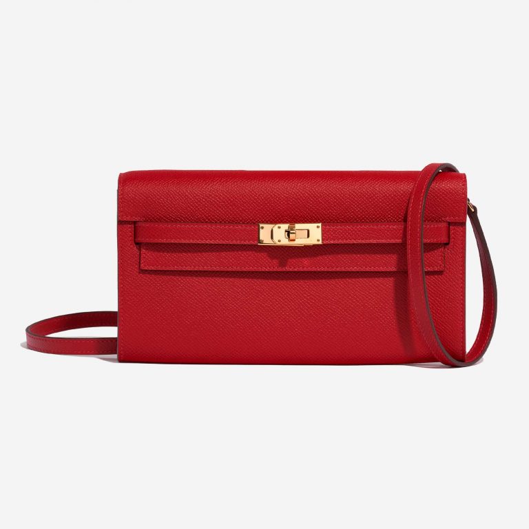 Pre-owned Hermès bag Kelly to-go Epsom Rouge Casaque Red Front | Sell your designer bag on Saclab.com