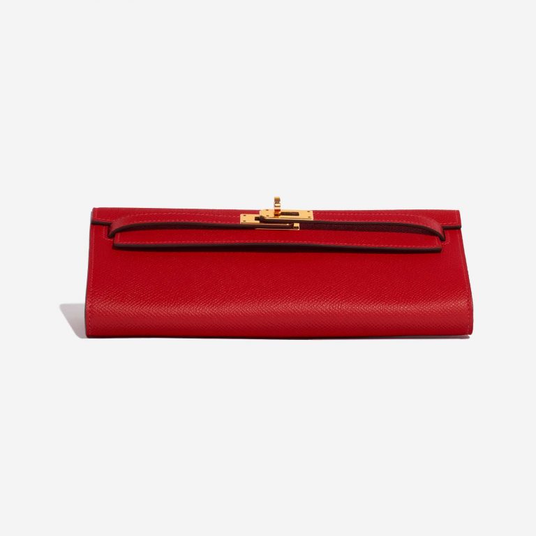 Pre-owned Hermès bag Kelly to-go Epsom Rouge Casaque Red Bottom | Sell your designer bag on Saclab.com